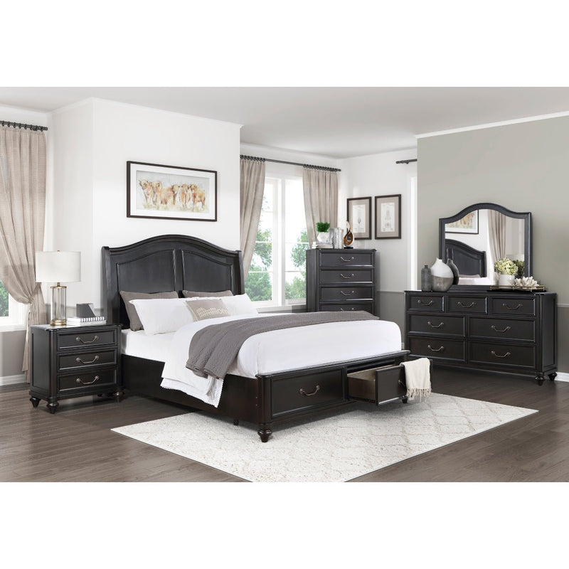 Herman Eastern King Platform Bed with Footboard Storage - MA-1420K-1EK*