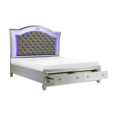 Leesa Eastern King Platform Bed with Footboard Storage - MA-1430K-1EK*
