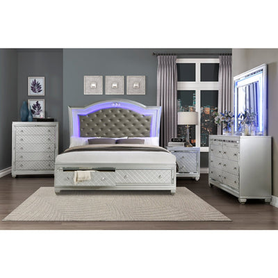 Leesa Eastern King Platform Bed with Footboard Storage - MA-1430K-1EK*