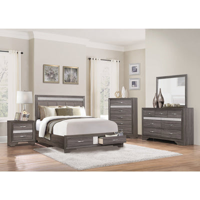 Luster Queen Platform Bed with Footboard Storage - MA-1505-1*