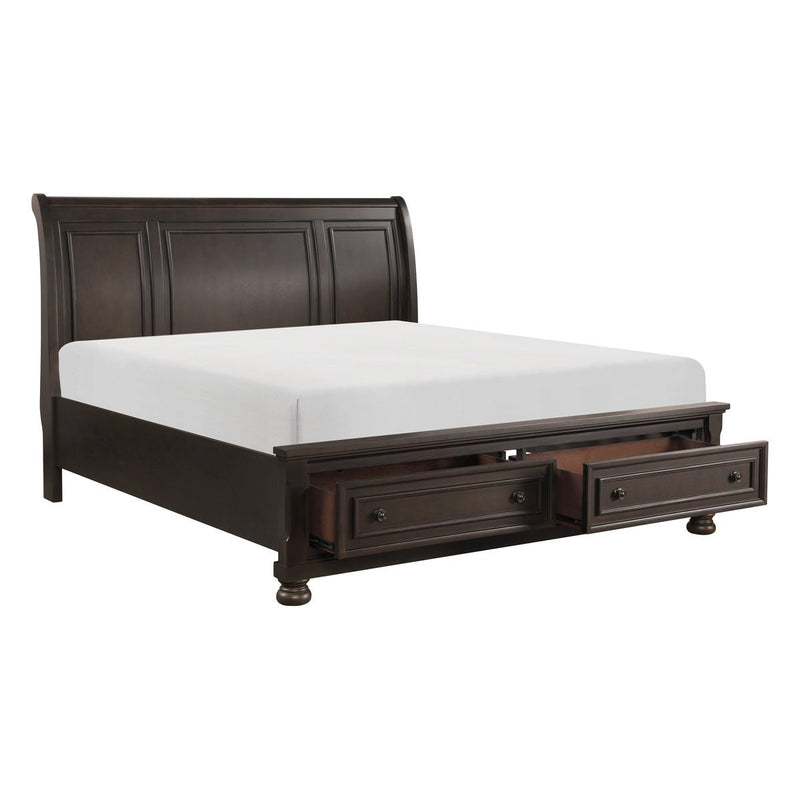 Begonia Queen Platform Bed with Footboard Storage - MA-1718GY-1*