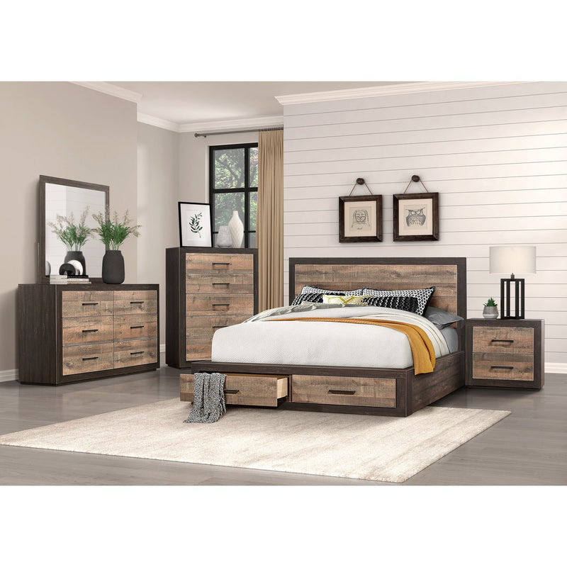 Miter Eastern King Platform Bed with Footboard Storage - MA-1762K-1EK*