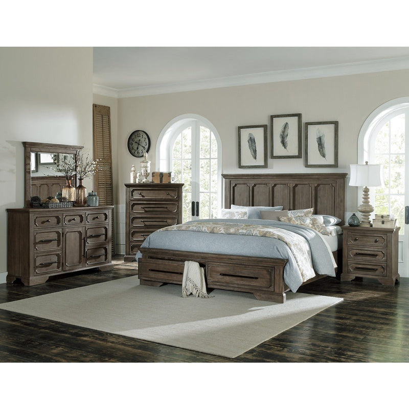 Toulon Queen Platform Bed with Footboard Storage - MA-5438-1*
