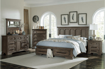 Toulon King Bedroom Set in Distressed Oak - MA-5438K6