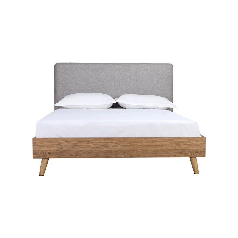Cassidy Full Platform Bed with Upholstered Headboard - MA-5890GYF
