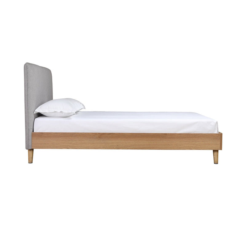 Cassidy Full Platform Bed with Upholstered Headboard - MA-5890GYF