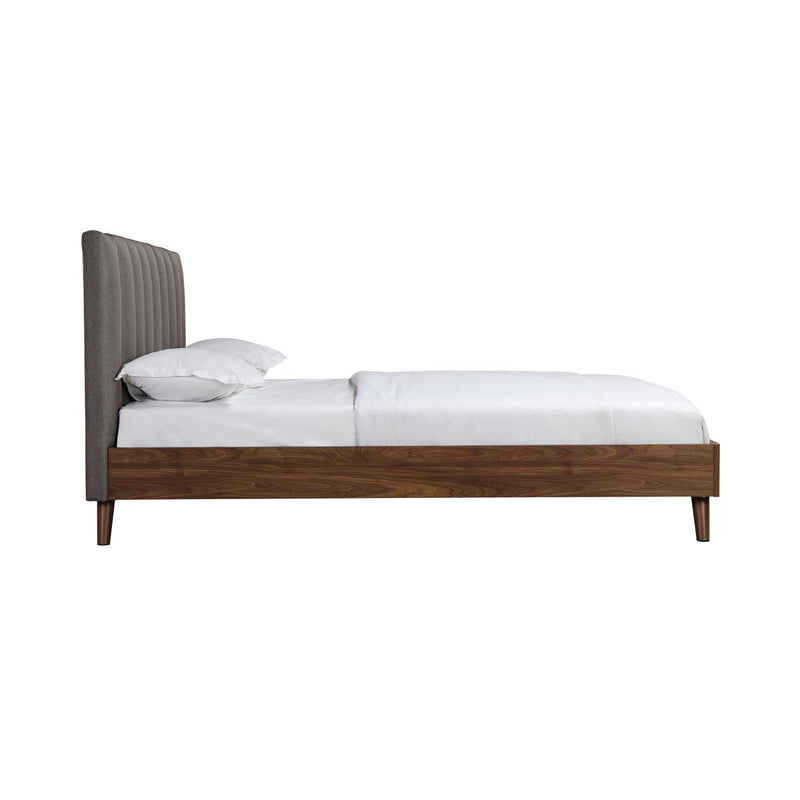 Sasha Full Platform Bed with Upholstered Headboard - MA-5891GYF