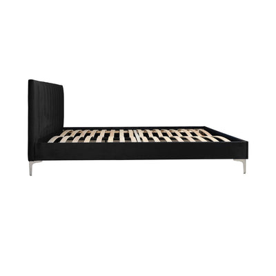 Melina Black King Upholstered Platform Bed - MA-5893BKK