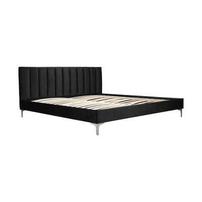 Melina Black King Upholstered Platform Bed - MA-5893BKK