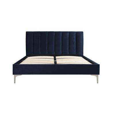 Melina Blue Full Upholstered Platform Bed - MA-5893NVF