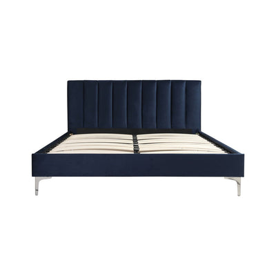 Navy blue queen bed