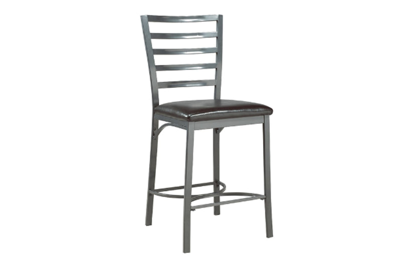 3 Piece Pub Set with Marble Top and Grey Metal Legs - IF-1004