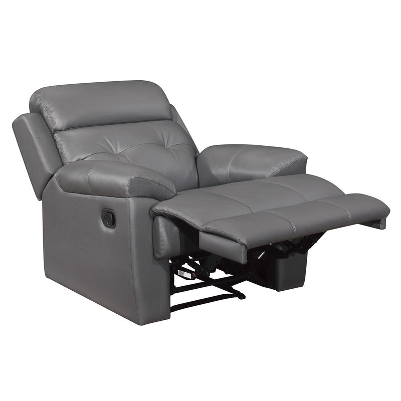 Lambent Genuine Leather Reclining Chair - MA-9529DGY-1