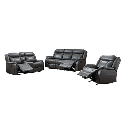 Grey rocker recliner sofa set