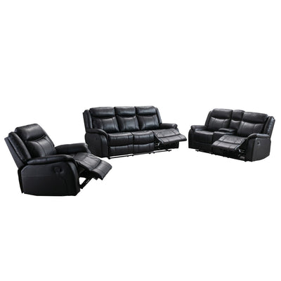 Black reclining loveseat and sofa set