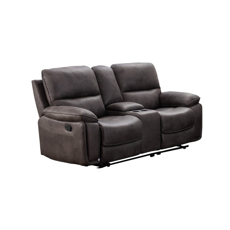 Easton Grey Reclining Loveseat with Center Console - MA-99929GRY-2C