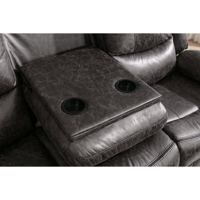 Everett Reclining Sofa with Drop-Down Table - MA-99849GRY-3