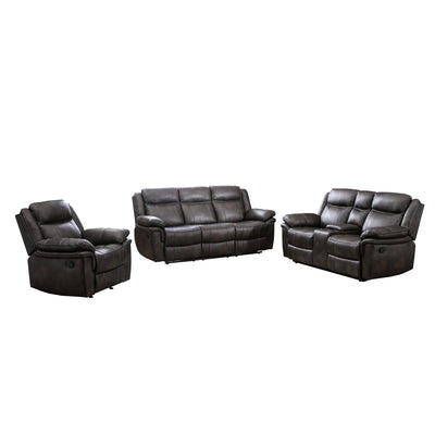 Grey reclining sofa set