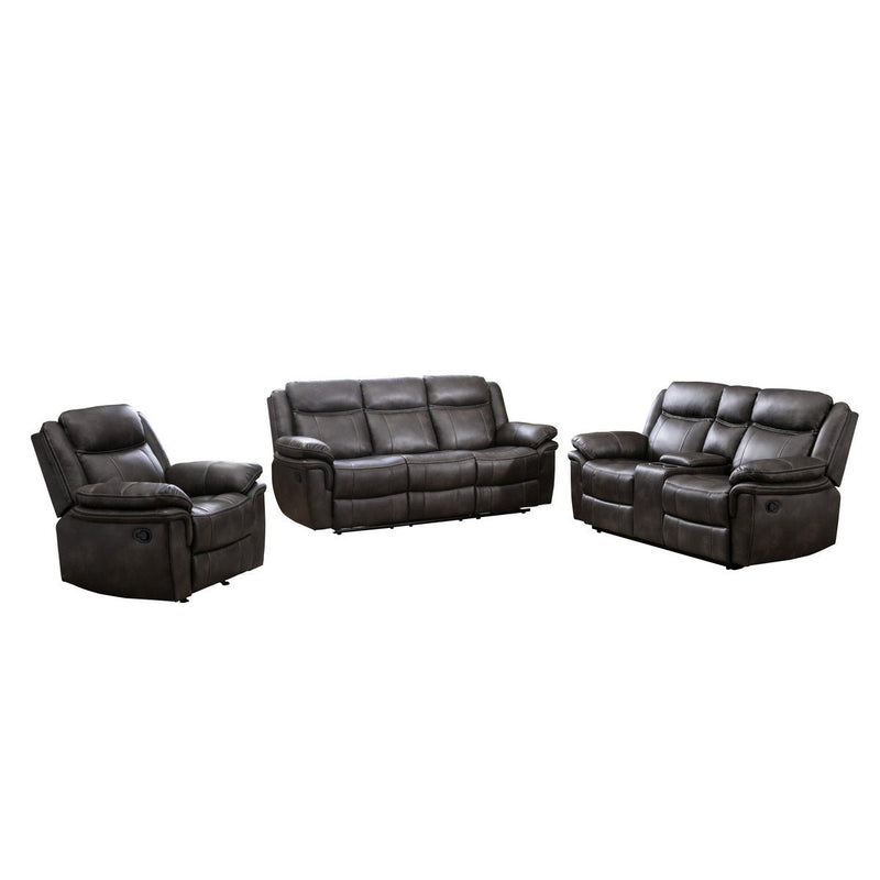 Grey reclining sofa set