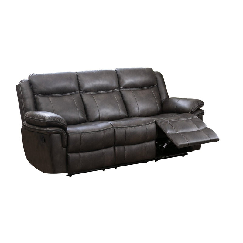 Grey fabric recliner sofa