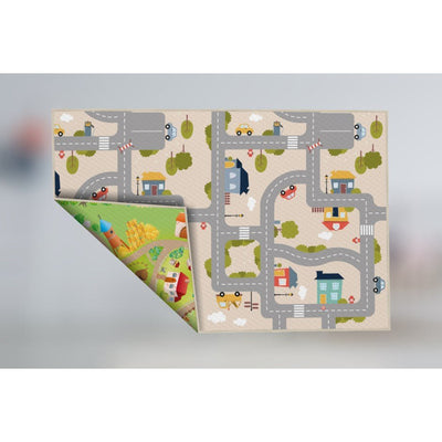 5' x 6' Yokina Farm City Reversible Waterproof Baby Playmat - VI-YOK-56-FARMCITY