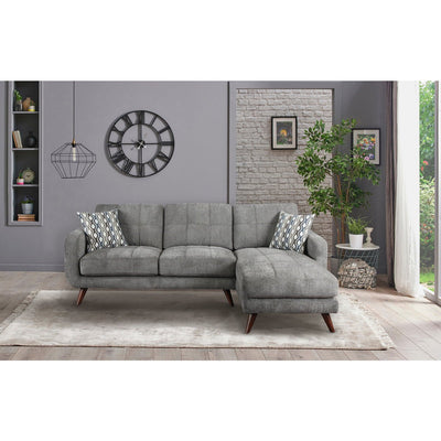 Morrison Collection Sectional with Righthand Chaise & Two Pillows - MA-9036GRYSSR