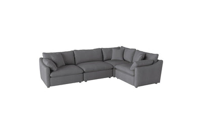 Grey modular sectional w/ Loose back cushions - MA-9544GY-4SC