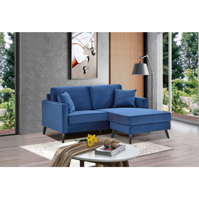 Madison Blue Reversible Sofa Chaise with 2 Pillows - MA-99006BLU-3SC