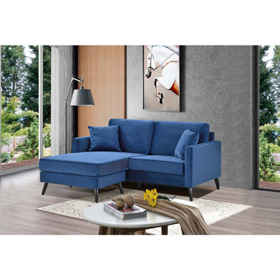 Madison Blue Reversible Sofa Chaise with 2 Pillows - MA-99006BLU-3SC