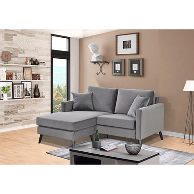 Madison Grey Reversible Sofa Chaise with 2 Pillows - MA-99006CHR-3SC