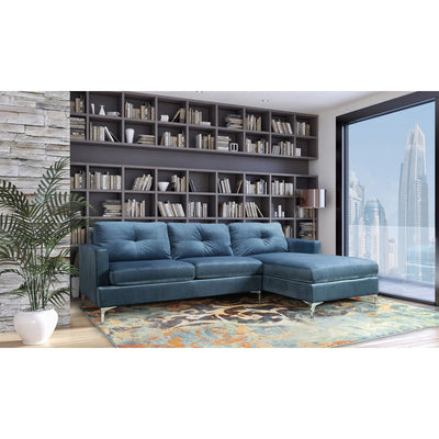 Hamilton Blue Sectional with Right side Chaise - MA-99814BLUSSR
