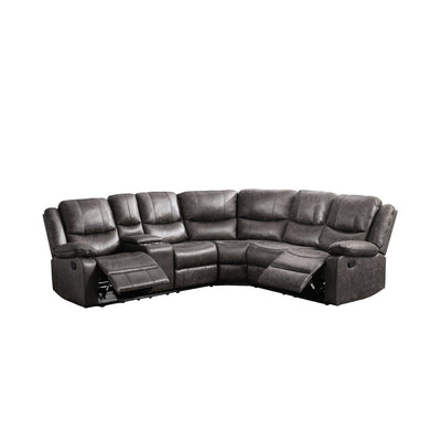 Everett Modular Reclining Sectional with Left Side Console - MA-99849GRYSS