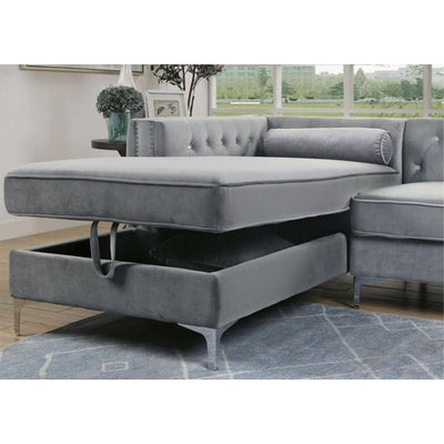 Celeste Grey 2-piece Sectional with Left Side Storage Chaise - MA-99871GRYSS