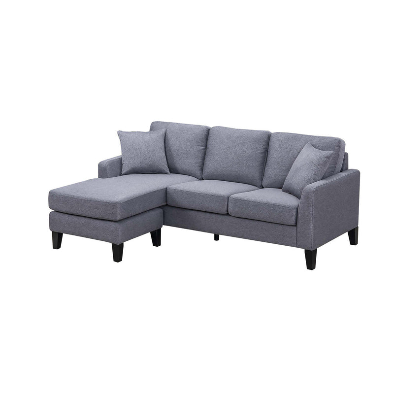 Douglas Grey Reversible Sofa Chaise with 2 Pillows - MA-99912LGY-3SC