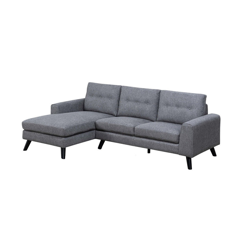 Evelyn Mid-Century Grey Sectional with Left Side Chaise - MA-99947GRYSSL