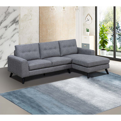 Evelyn Mid-Century Grey Sectional with Right Side Chaise - MA-99947GRYSSR