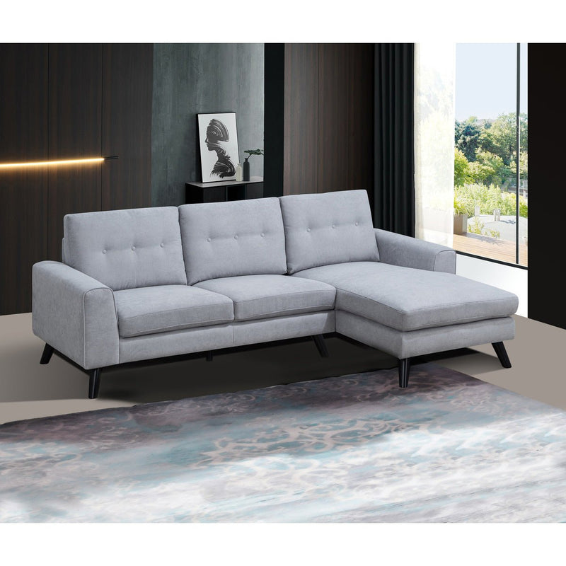 Evelyn Light Gray Sectional with Right Side Chaise - MA-99947LGYSSR