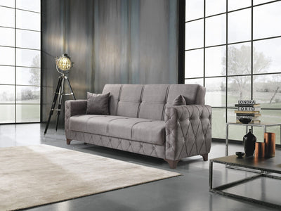 SULTAN Klick Klack Grey Fabric Sofa Bed w/ Storage - ARD-SULTAN-DG