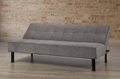 Canadian Made Slate Velvet Fabric Sofa Bed - R-1517-50