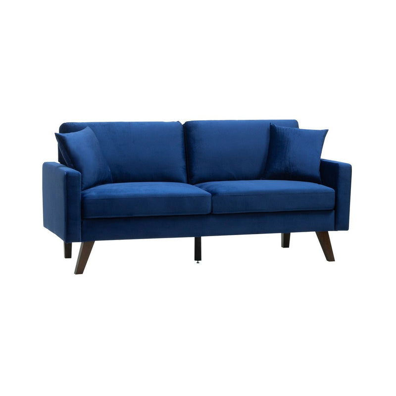Modern Style Blue Velvet Sofa