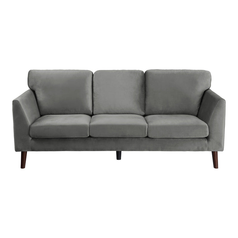 Tolley Collection Grey Velvet Fabric Sofa - MA-9338GY-3