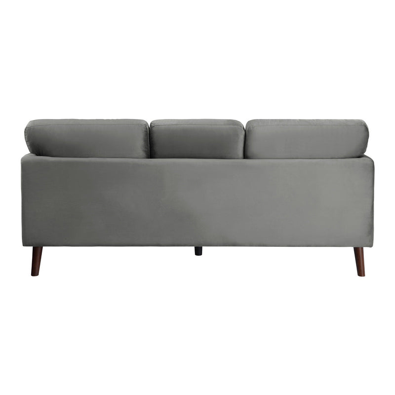 Tolley Collection Grey Velvet Fabric Sofa - MA-9338GY-3