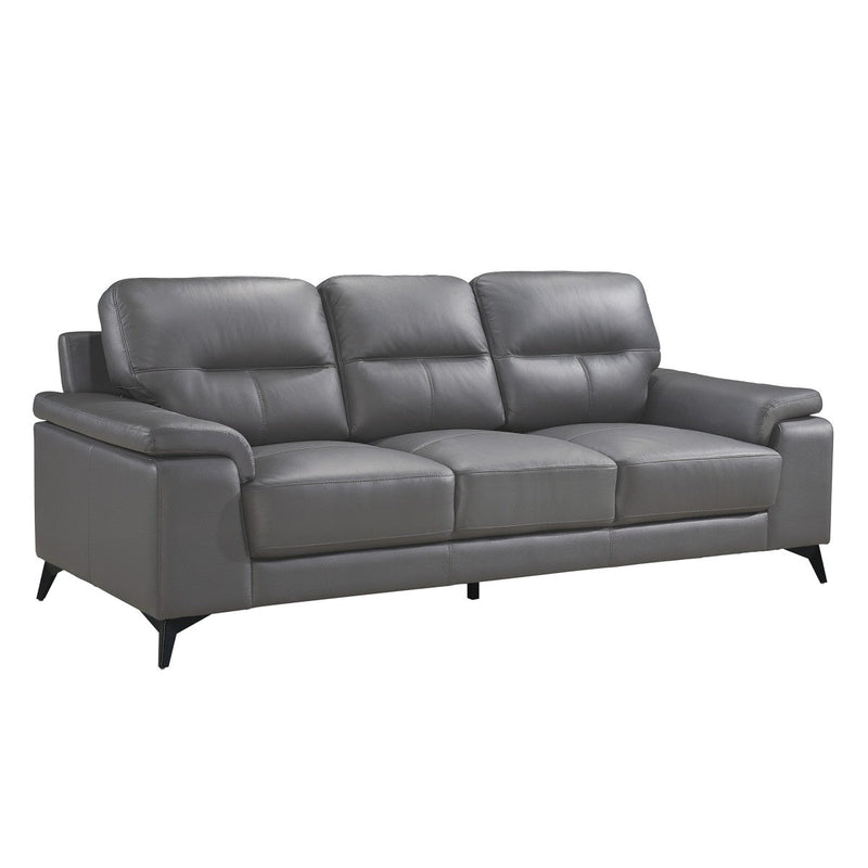 Mischa Genuine Leather Sofa - MA-9514DGY-3