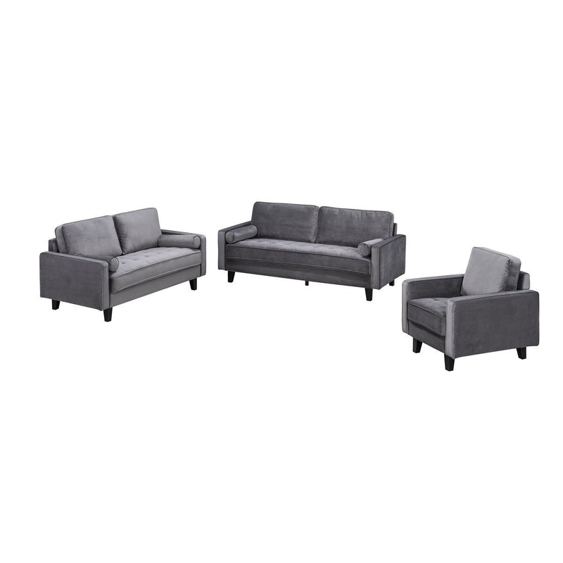 Toulouse Collection Sofa Charcoal Velvet - MA-99003CHR-3