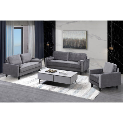 Toulouse Collection Sofa Charcoal Velvet - MA-99003CHR-3