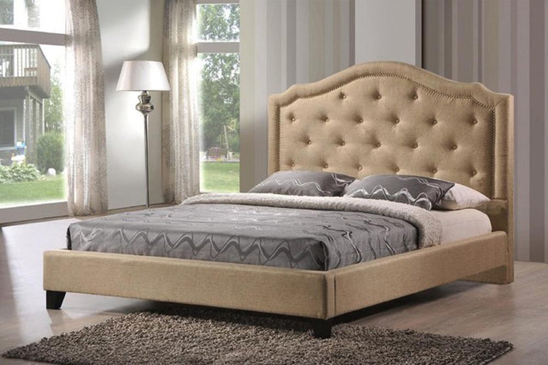 Antique styled Bed with Gently arched Scalloped design - R-192-D-HB
