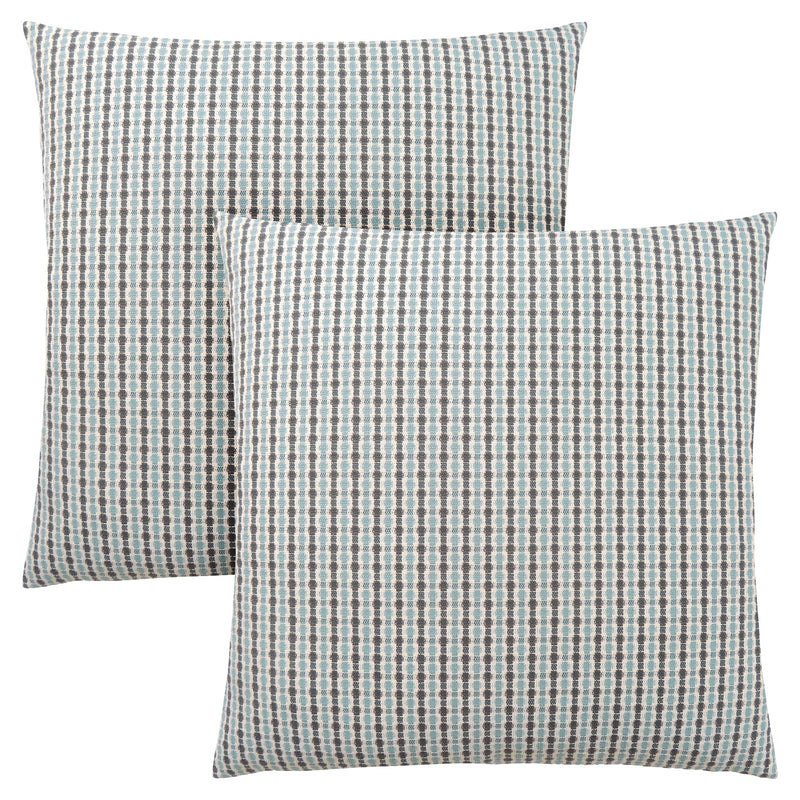 Pillow - 18"X 18" / Light Blue / Grey Abstract Dot / 2Pcs