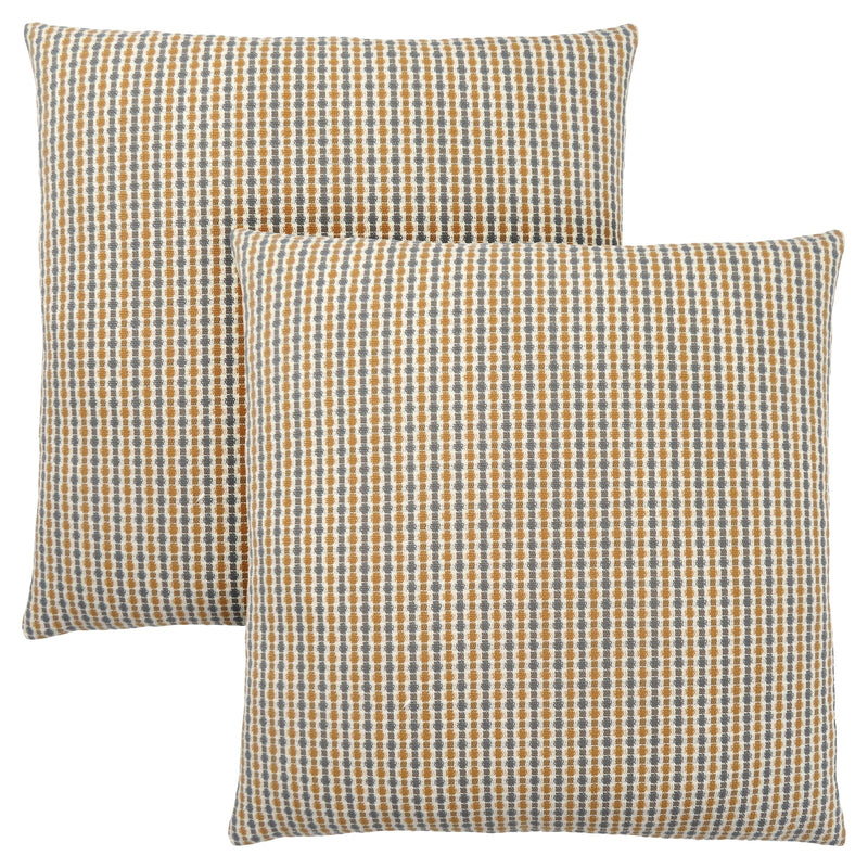 Pillow - 18"X 18" / Gold / Grey Abstract Dot / 2Pcs