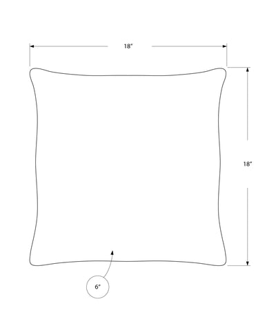 Oreiller - 18"X 18" / Pois abstraits brun clair / foncé / 2Pcs