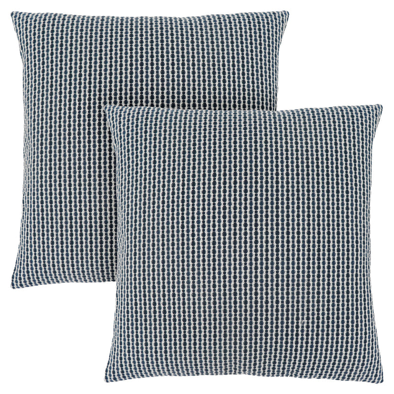 Pillow - 18"X 18" / Light / Dark Blue Abstract Dot / 2Pcs